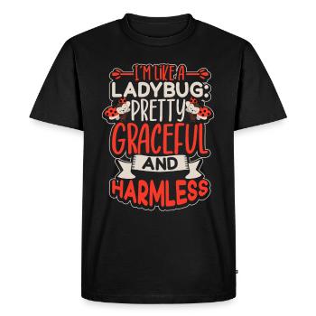 Coccinelle Coccinelle Entomologie Insectes - T-shirt Premium bio Homme - noir - Devant - Nico (187cm)