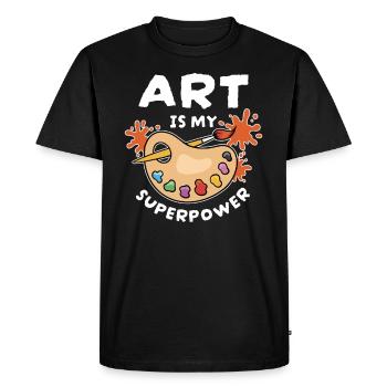Artiste Peinture Peintre Art Peinture Professeur d’art - T-shirt Premium bio Homme - noir - Devant - Nico (187cm)
