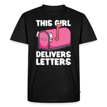 Commis des postes Postlady Postman Post Office - T-shirt Premium bio Homme - noir - Devant - Nico (187cm)