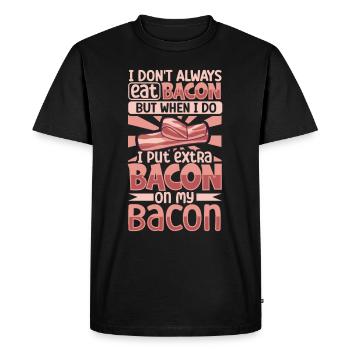 Amateurs de bacon Drôle bacon Nourriture célèbre Keto - T-shirt Premium bio Homme - noir - Devant - Nico (187cm)