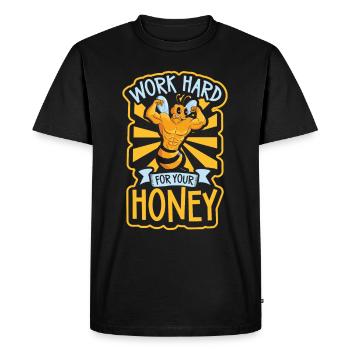 Honey bee beekeeping beekeeper honey bee apiary - Men's Premium Organic T-Shirt - black - Front - Nico (187cm)