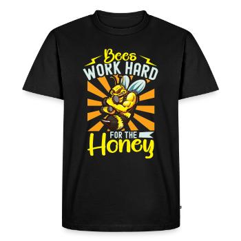 Honey bee beekeeping beekeeper honey bee apiary - Men's Premium Organic T-Shirt - black - Front - Nico (187cm)