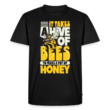 Honey bee beekeeping beekeeper honey bee apiary - Men's Premium Organic T-Shirt - black - Front - Nico (187cm)