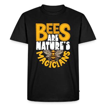 Honey bee beekeeping beekeeper honey bee apiary - Men's Premium Organic T-Shirt - black - Front - Nico (187cm)