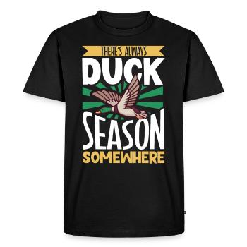 Duck Hunt Duck Hunter Bird Hunting Duck Hunting - Men's Premium Organic T-Shirt - black - Front - Nico (187cm)