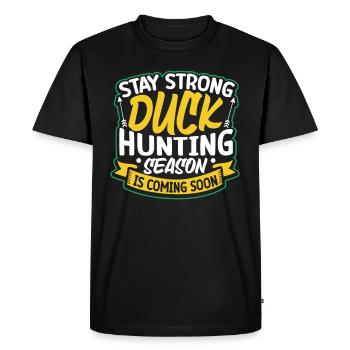 Duck Hunt Duck Hunter Bird Hunting Duck Hunting - Men's Premium Organic T-Shirt - black - Front - Nico (187cm)