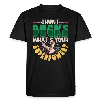 Duck Hunt Duck Hunter Bird Hunting Duck Hunting - Men's Premium Organic T-Shirt - black - Front - Nico (187cm)