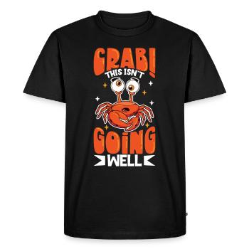 Crab crab crab whisperer crab hunting fisherman - Men's Premium Organic T-Shirt - black - Front - Nico (187cm)