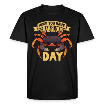 Crab crab crab whisperer crab hunting fisherman - Men's Premium Organic T-Shirt - black - Front - Nico (187cm)