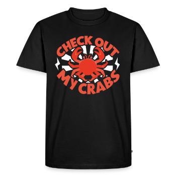 Crab crab crab whisperer crab hunting fisherman - Men's Premium Organic T-Shirt - black - Front - Nico (187cm)