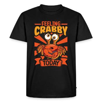 Crab crab crab whisperer crab hunting fisherman - Men's Premium Organic T-Shirt - black - Front - Nico (187cm)
