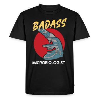 Microbiologiste Microbiologie Microbiologie Staph Biologie - T-shirt Premium bio Homme - noir - Devant - Nico (187cm)