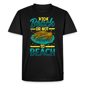 Crab crab crab whisperer crab hunting fisherman - Men's Premium Organic T-Shirt - black - Front - Nico (187cm)