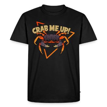Crab crab crab whisperer crab hunting fisherman - Men's Premium Organic T-Shirt - black - Front - Nico (187cm)