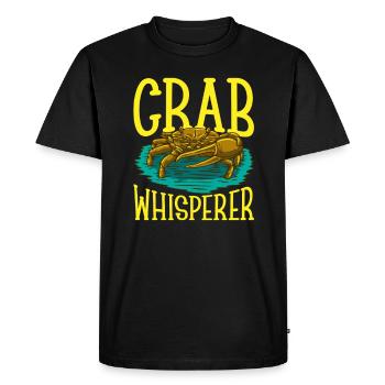 Crab crab crab whisperer crab hunting fisherman - Men's Premium Organic T-Shirt - black - Front - Nico (187cm)