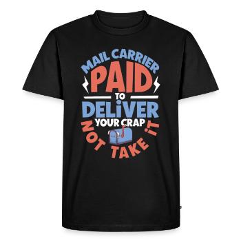 Commis des postes Postlady Postman Post Office - T-shirt Premium bio Homme - noir - Devant - Nico (187cm)