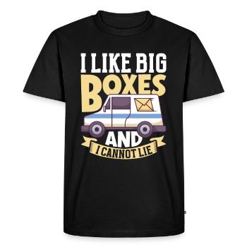 Commis des postes Postlady Postman Post Office - T-shirt Premium bio Homme - noir - Devant - Nico (187cm)