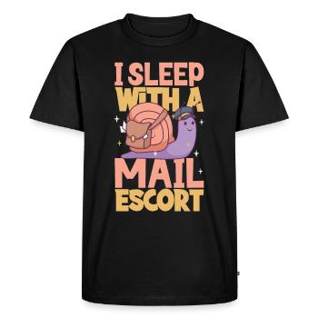 Commis des postes Postlady Postman Post Office - T-shirt Premium bio Homme - noir - Devant - Nico (187cm)
