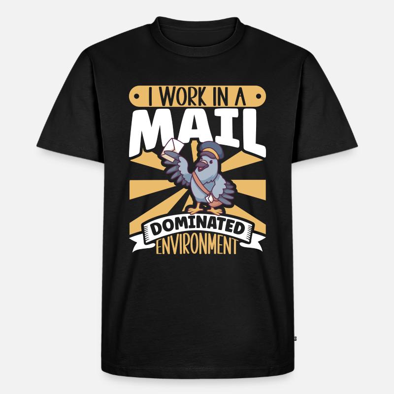 Postangestellte Postdame Postbote Post - Männer Premium Bio T-Shirt - Schwarz
