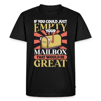 Commis des postes Postlady Postman Post Office - T-shirt Premium bio Homme - noir - Devant - Nico (187cm)