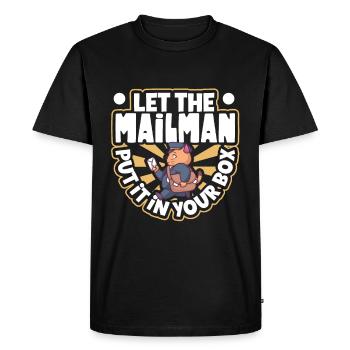 Commis des postes Postlady Postman Post Office - T-shirt Premium bio Homme - noir - Devant - Nico (187cm)