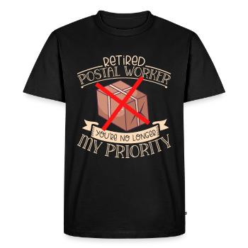 Commis des postes Postlady Postman Post Office - T-shirt Premium bio Homme - noir - Devant - Nico (187cm)