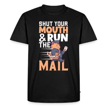 Commis des postes Postlady Postman Post Office - T-shirt Premium bio Homme - noir - Devant - Nico (187cm)