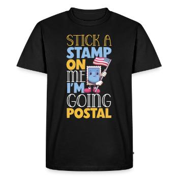 Postal worker mail lady postman mail - Men's Premium Organic T-Shirt - black - Front - Nico (187cm)