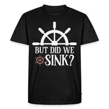 Bateau papa Capitaine Pontoon Sailor Croisière - T-shirt Premium bio Homme - noir - Devant - Nico (187cm)