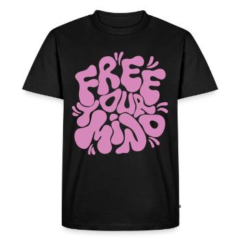 Libérez votre - T-shirt Premium bio Homme - noir - Devant - Nico (187cm)