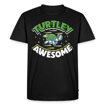 Boxer Boxing Turtle Turtles Sea Ocean Reptile - T-shirt Premium bio Homme - noir - Devant - Nico (187cm)