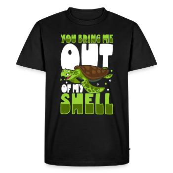 Boxer Boxing Turtle Turtles Sea Ocean Reptile - T-shirt Premium bio Homme - noir - Devant - Nico (187cm)