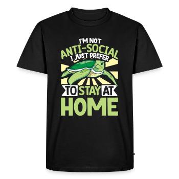Boxer Boxing Turtle Turtles Sea Ocean Reptile - T-shirt Premium bio Homme - noir - Devant - Nico (187cm)