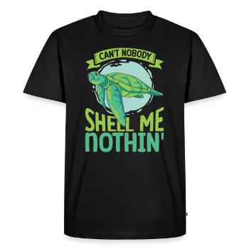 Boxer Boxing Turtle Turtles Sea Ocean Reptile - T-shirt Premium bio Homme - noir - Devant - Nico (187cm)