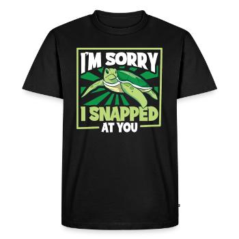 Boxer Boxing Turtle Turtles Sea Ocean Reptile - T-shirt Premium bio Homme - noir - Devant - Nico (187cm)