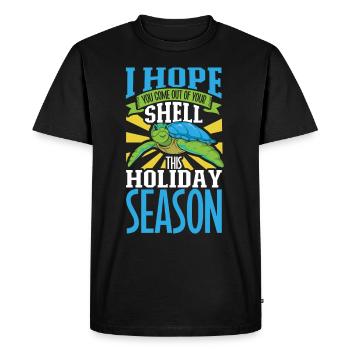 Boxer Boxing Turtle Turtles Sea Ocean Reptile - T-shirt Premium bio Homme - noir - Devant - Nico (187cm)