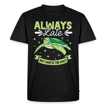 Boxer Boxing Turtle Turtles Sea Ocean Reptile - T-shirt Premium bio Homme - noir - Devant - Nico (187cm)