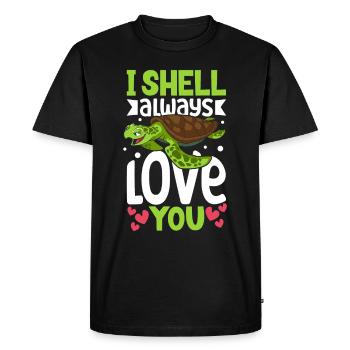 Boxer Boxing Turtle Turtles Sea Ocean Reptile - T-shirt Premium bio Homme - noir - Devant - Nico (187cm)