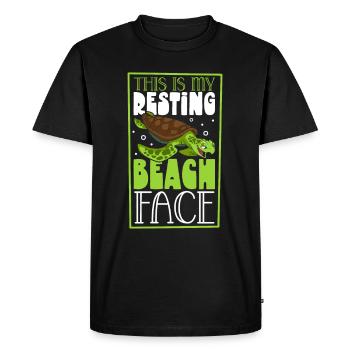 Boxer Boxing Turtle Turtles Sea Ocean Reptile - T-shirt Premium bio Homme - noir - Devant - Nico (187cm)