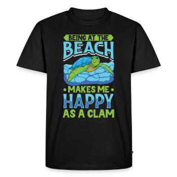 Boxer Boxing Turtle Turtles Sea Ocean Reptile - T-shirt Premium bio Homme - noir - Devant - Nico (187cm)