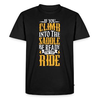 Cowboy Barn Bull Rider Rodeo Country Western - Men's Premium Organic T-Shirt - black - Front - Nico (187cm)
