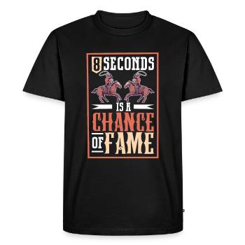 Cowboy Barn Bull Rider Rodeo Country Western - Men's Premium Organic T-Shirt - black - Front - Nico (187cm)