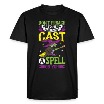 Sorcière Occulte Gothique Sombre Satanique Impie - T-shirt Premium bio Homme - noir - Devant - Nico (187cm)