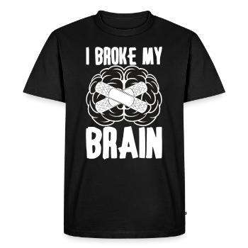 Brain Surgery Joke Brain Surgery Awareness Gift - Men's Premium Organic T-Shirt - black - Front - Nico (187cm)