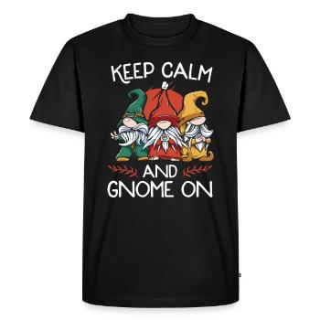 Garden Gnomes Gnome Lover Funny Gnome Gardening - Men's Premium Organic T-Shirt - black - Front - Nico (187cm)