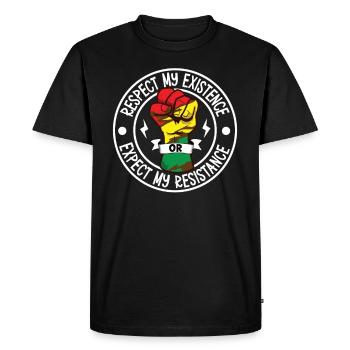 Afro Black Girl Pride Afro Girl Afrocentric - Men's Premium Organic T-Shirt - black - Front - Nico (187cm)
