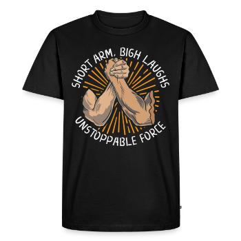 Arm wrestler, arm wrestler, arm wrestler, - Men's Premium Organic T-Shirt - black - Front - Nico (187cm)