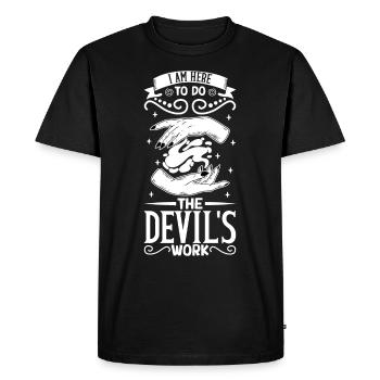Sorcière Occulte Gothique Sombre Satanique Impie - T-shirt Premium bio Homme - noir - Devant - Nico (187cm)