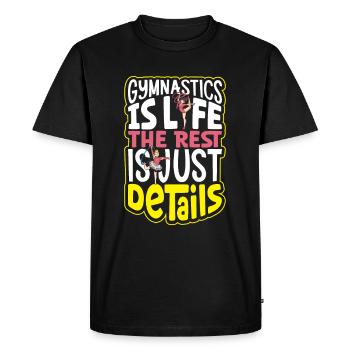 Gymnastique Gymnaste Fille Tumbler Tumbler - T-shirt Premium bio Homme - noir - Devant - Nico (187cm)
