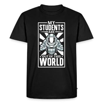 Astronaute Astronomie Système solaire Space Kids - T-shirt Premium bio Homme - noir - Devant - Nico (187cm)
